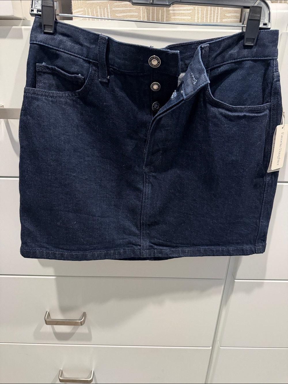 Favorite Daughter Dark Indigo Denim Mini Skirt Lisbon size 28